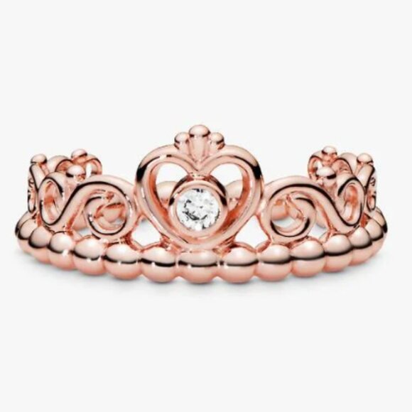Pandora - Princess Tiara Crown Ring (14K Rose Gold Plating) - Picture 2 of 7